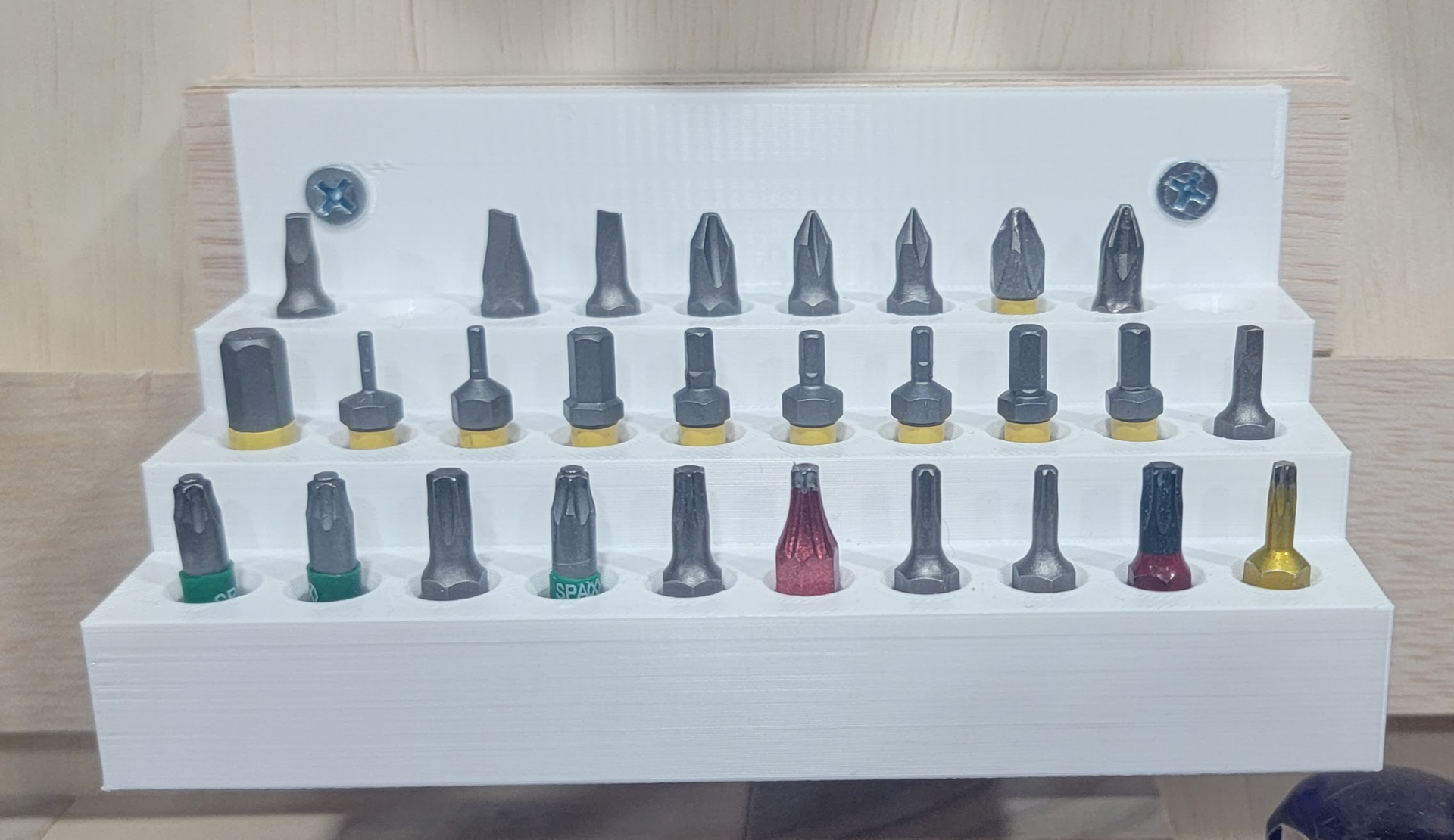 Small screwdriver bit holder