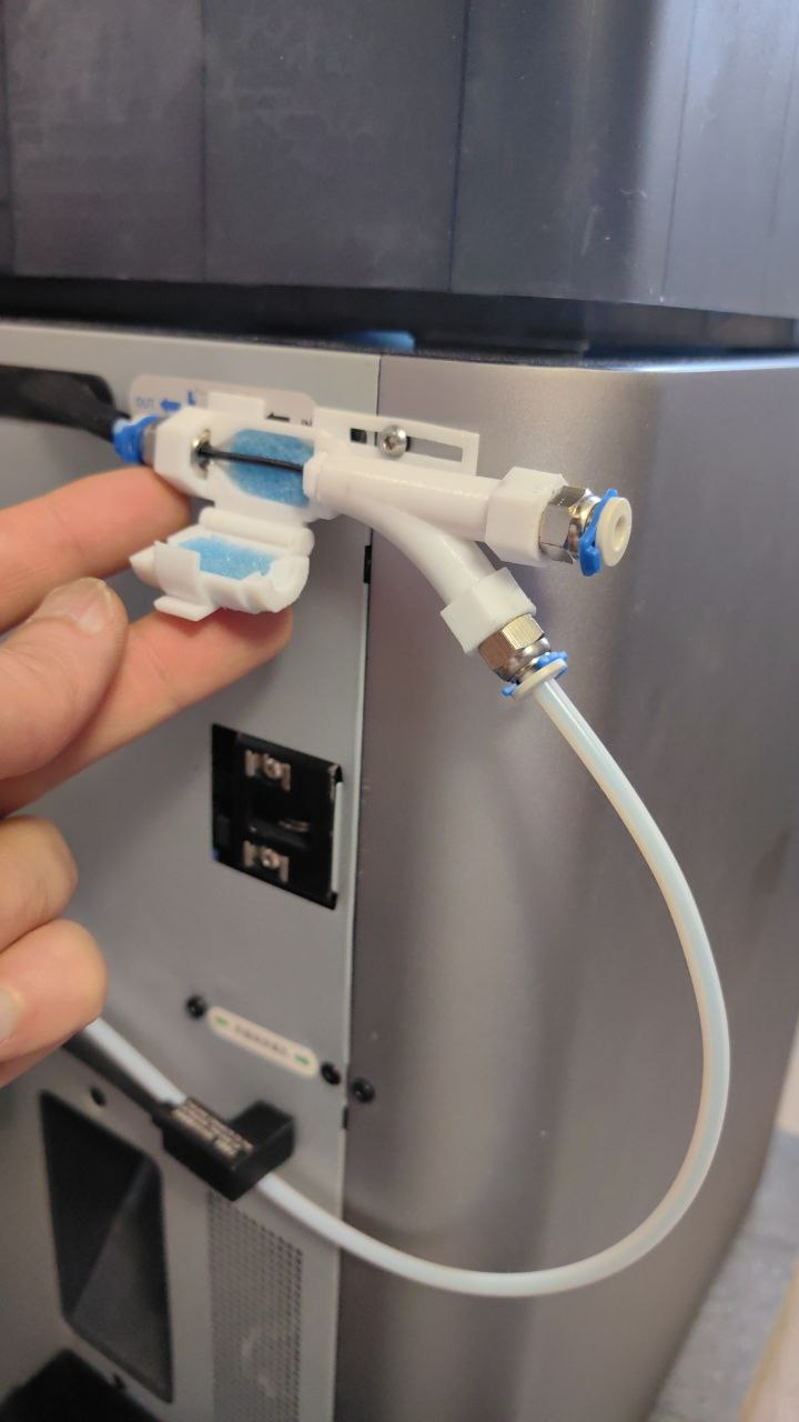 Filament filter with Y-splitter