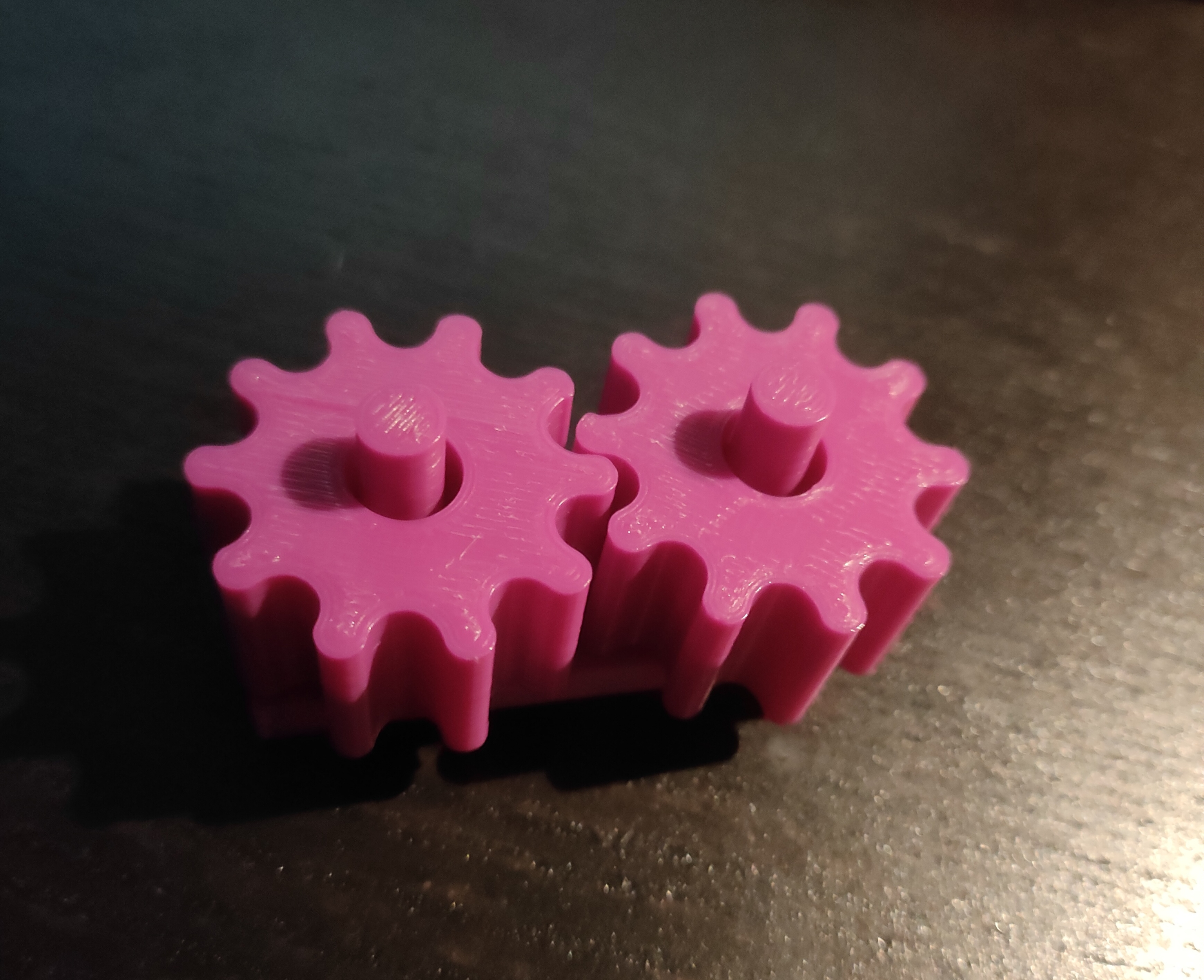 Stringing test with gears