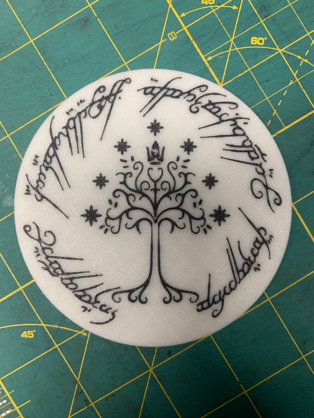 0.20 mm, infill 15%, PLA, Weiss / Schwarz