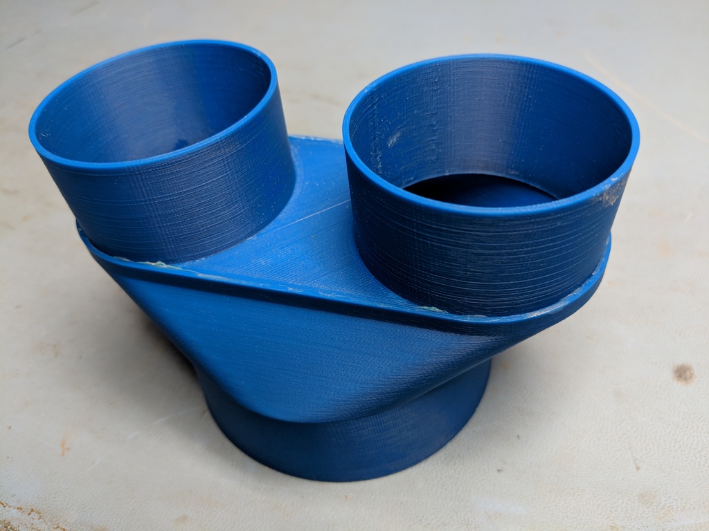 4" To Dual 2" Vacuum / Dust Collector Adapter