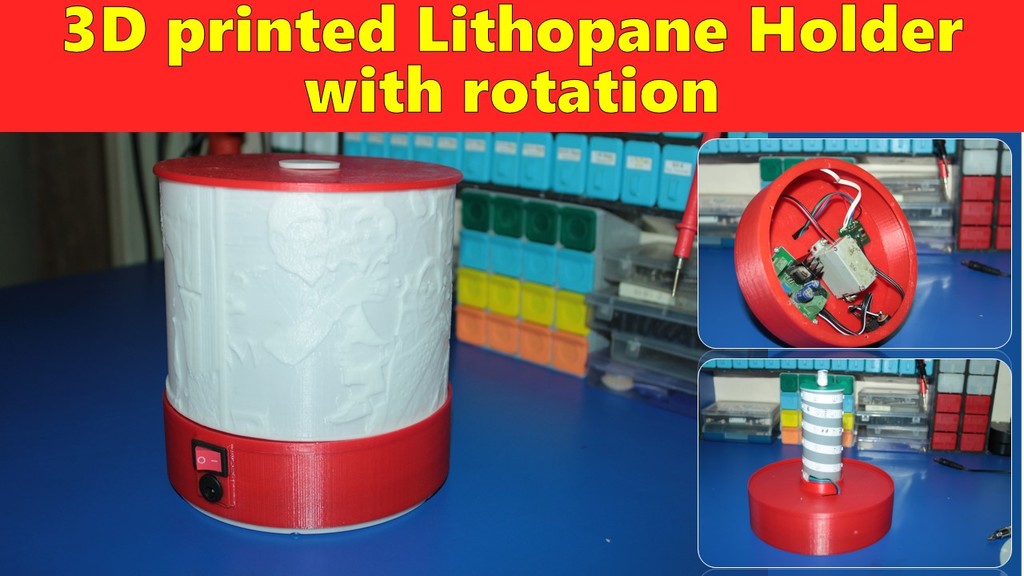 360 Degree lithophane with rotation and light