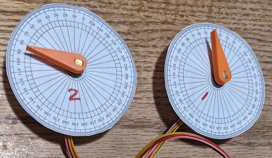 28BYJ-48 Stepper Motor Angle Indicator