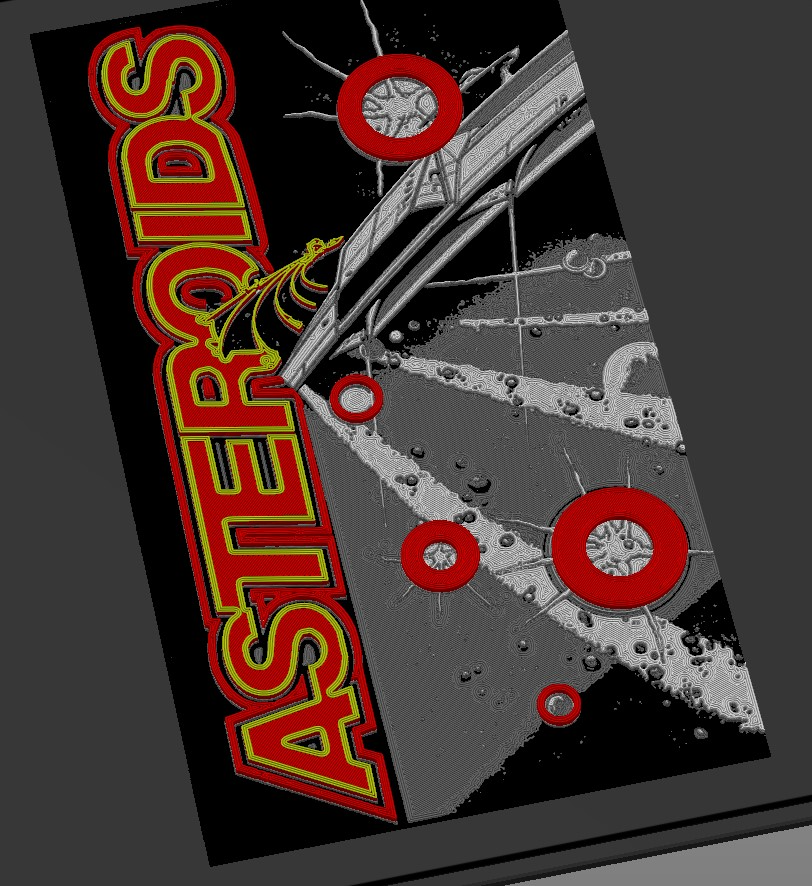 ASTEROIDS ARCADE HUEFORGE 3D