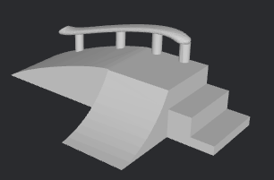 Mini tech deck skate park