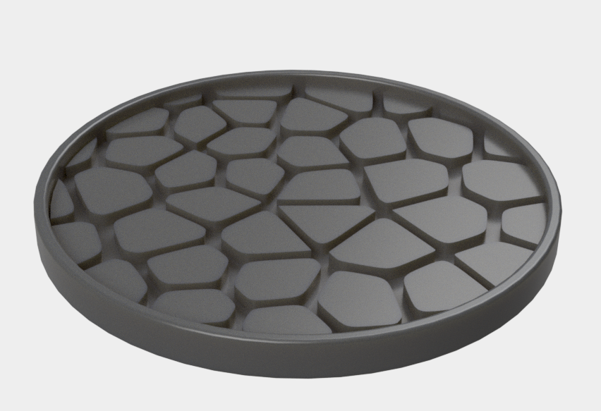 Voronoi Pebble Coaster Desktop Mug Holder