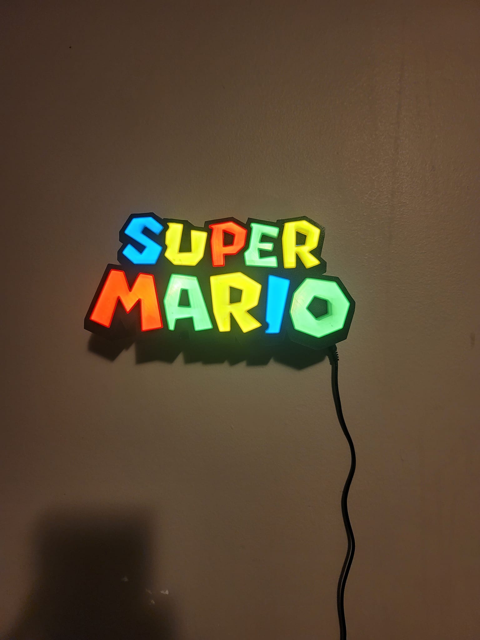 Super Mario Bros Lamp Led RGB