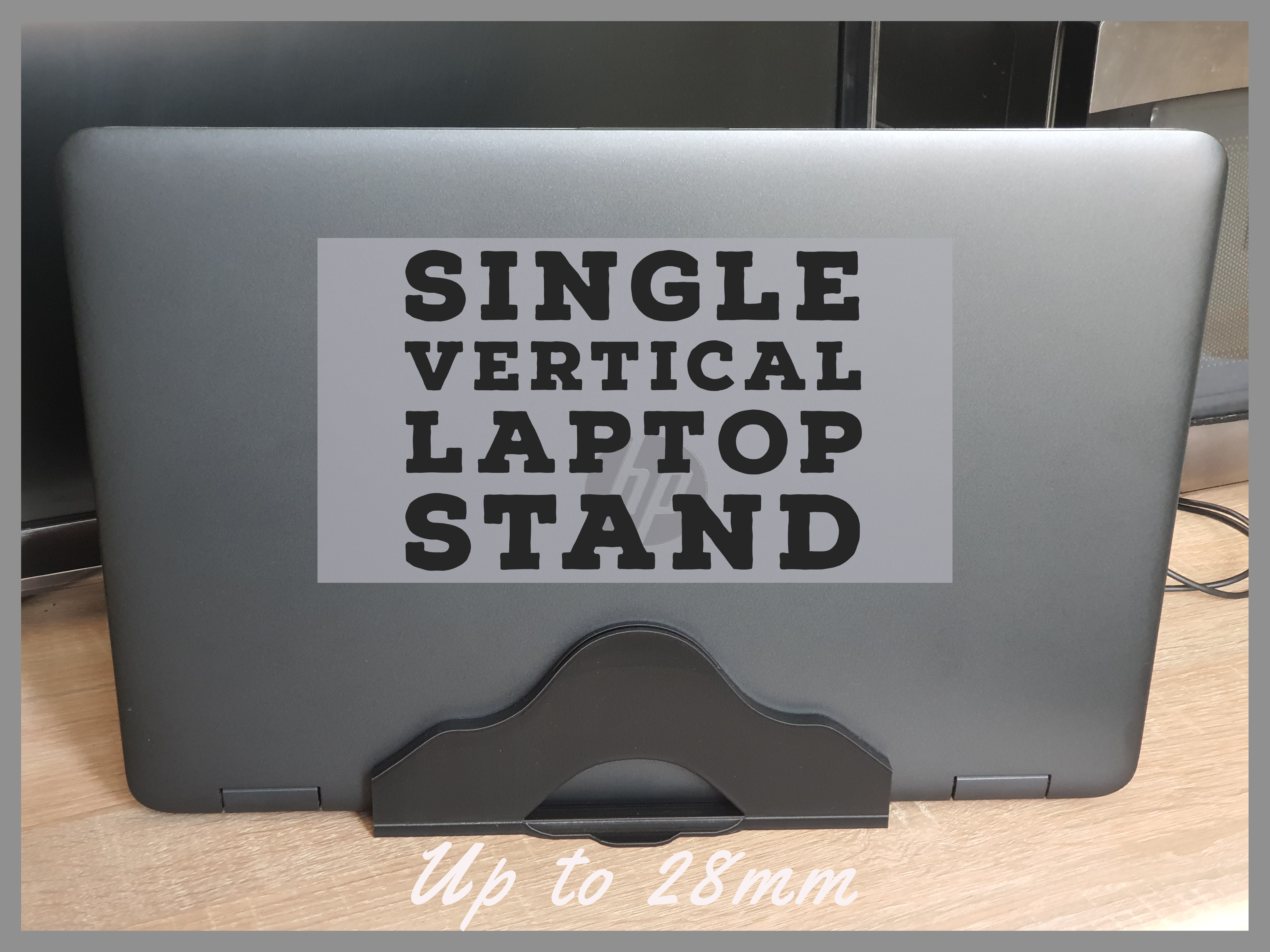 Single vertical laptop stand
