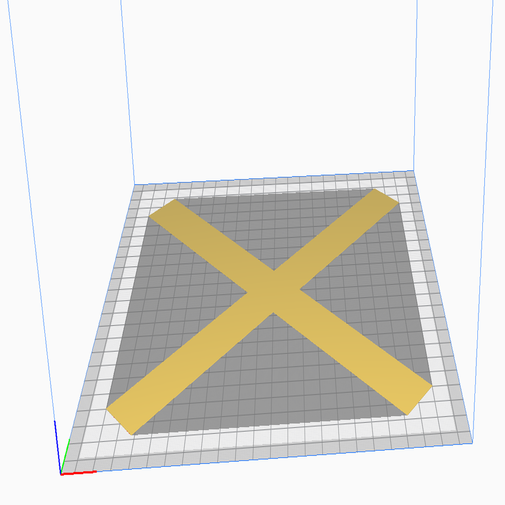 Bedlevel test cross (For ABL BLTouch 3DTouch etc)