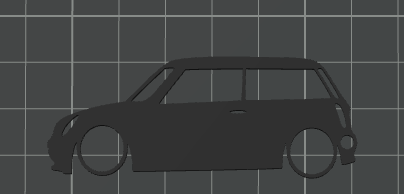 Minicooper silhouette keychain