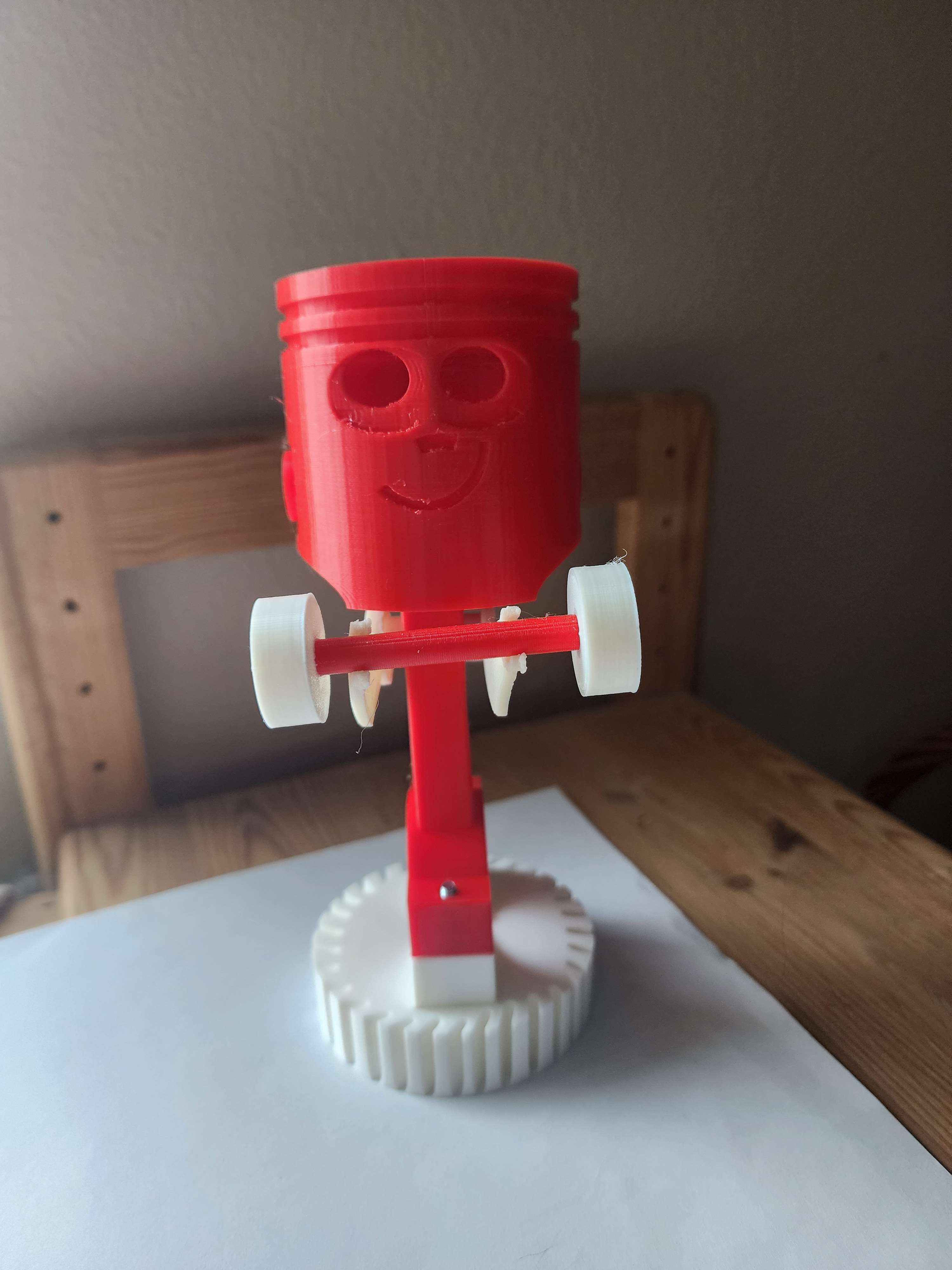 happy piston setup working out with long bar