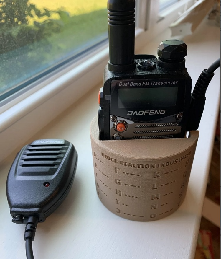 Baofeng Radio Holder w/ Morse Code