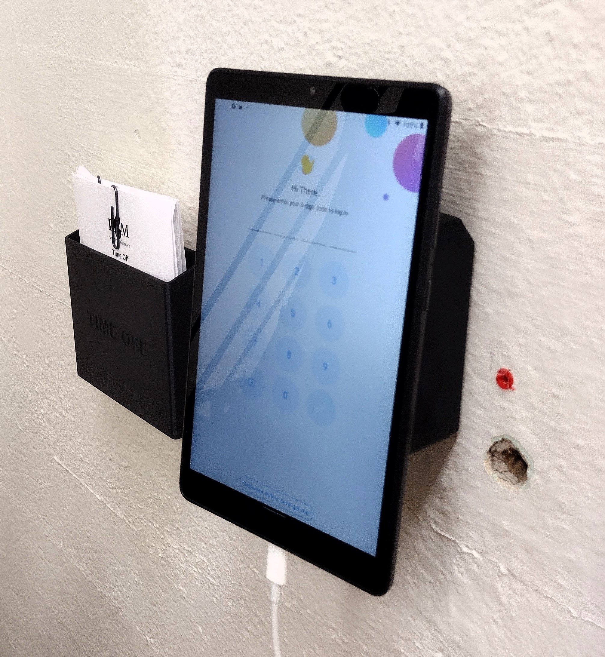 Inclined two way small tablet wall mount
