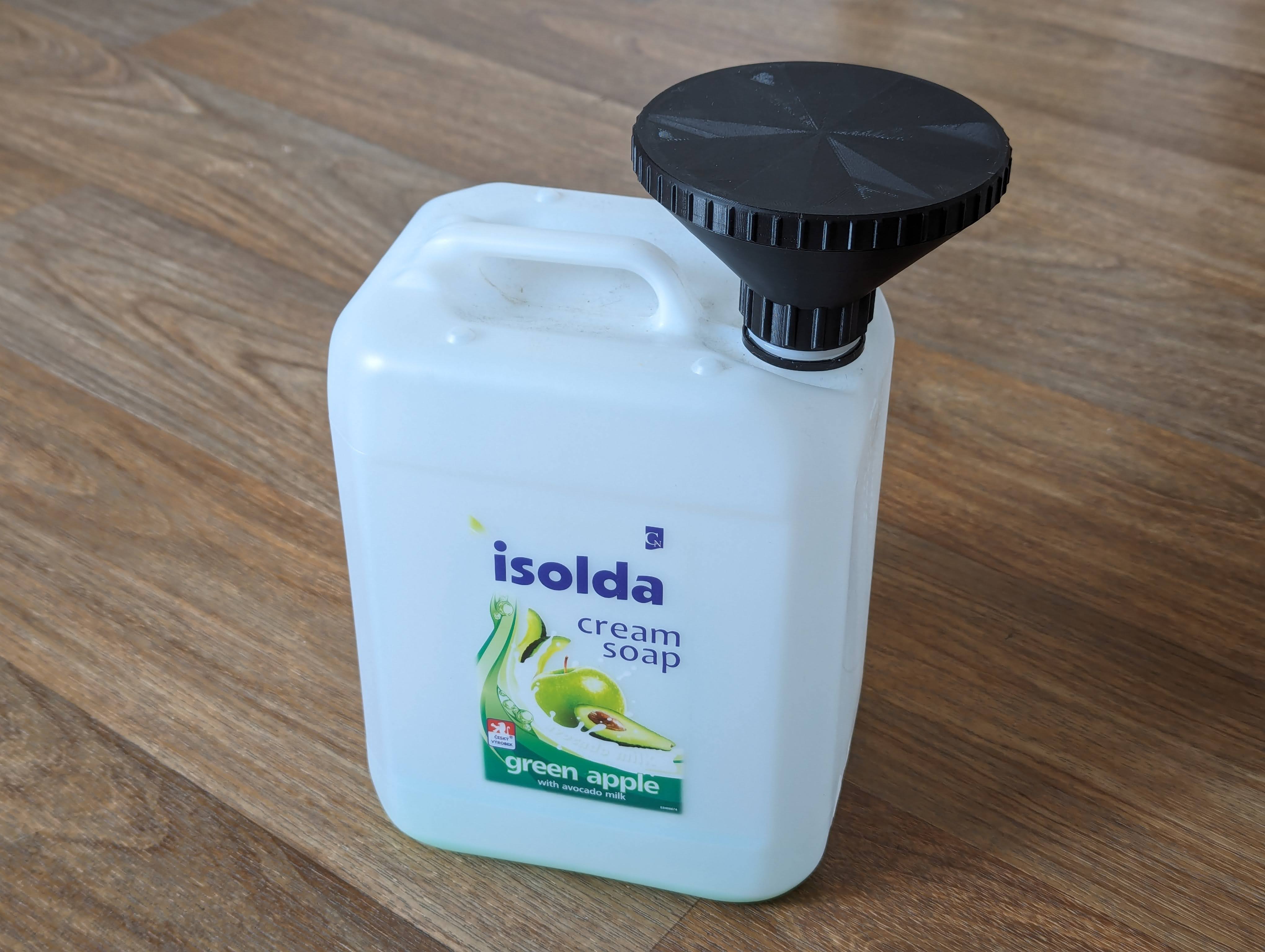 Screw-in canister funnel with lid