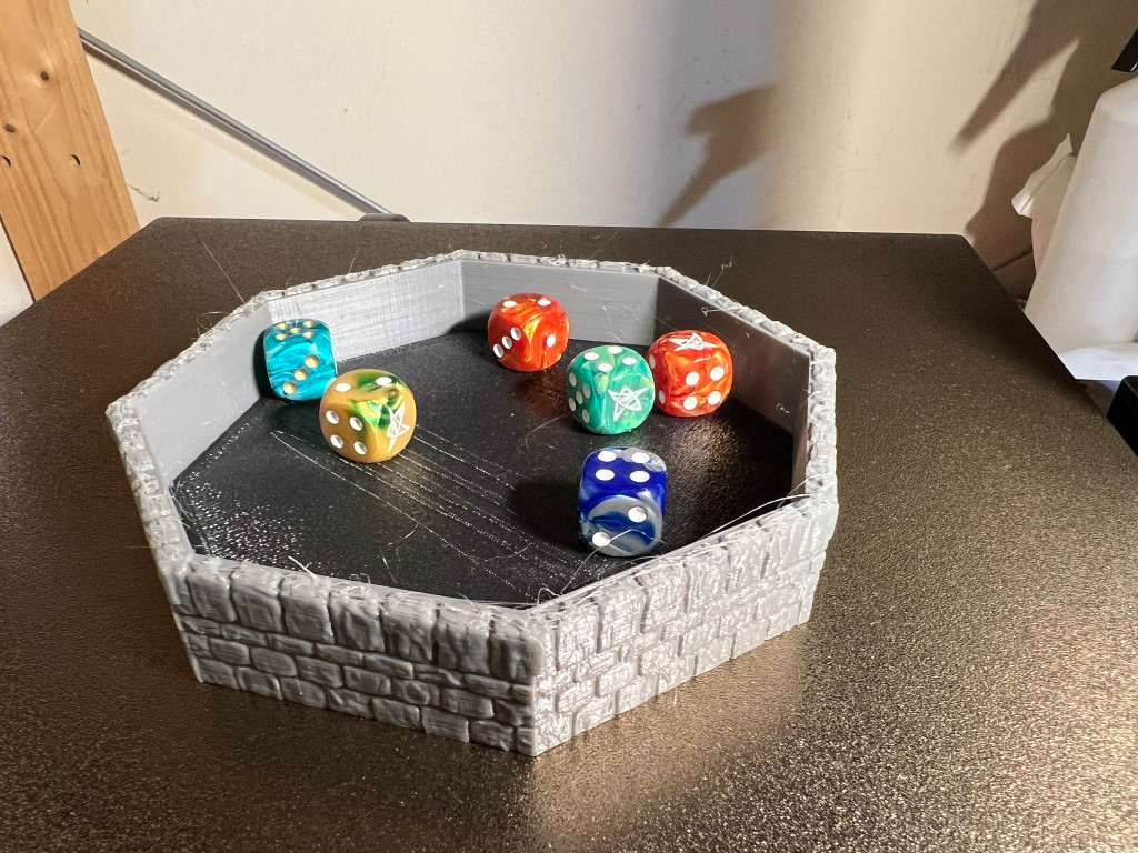 Octagonal Dice Tray - Stoneclad