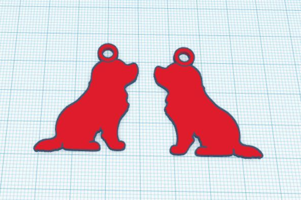 King charles cavalier Sitting Earrings