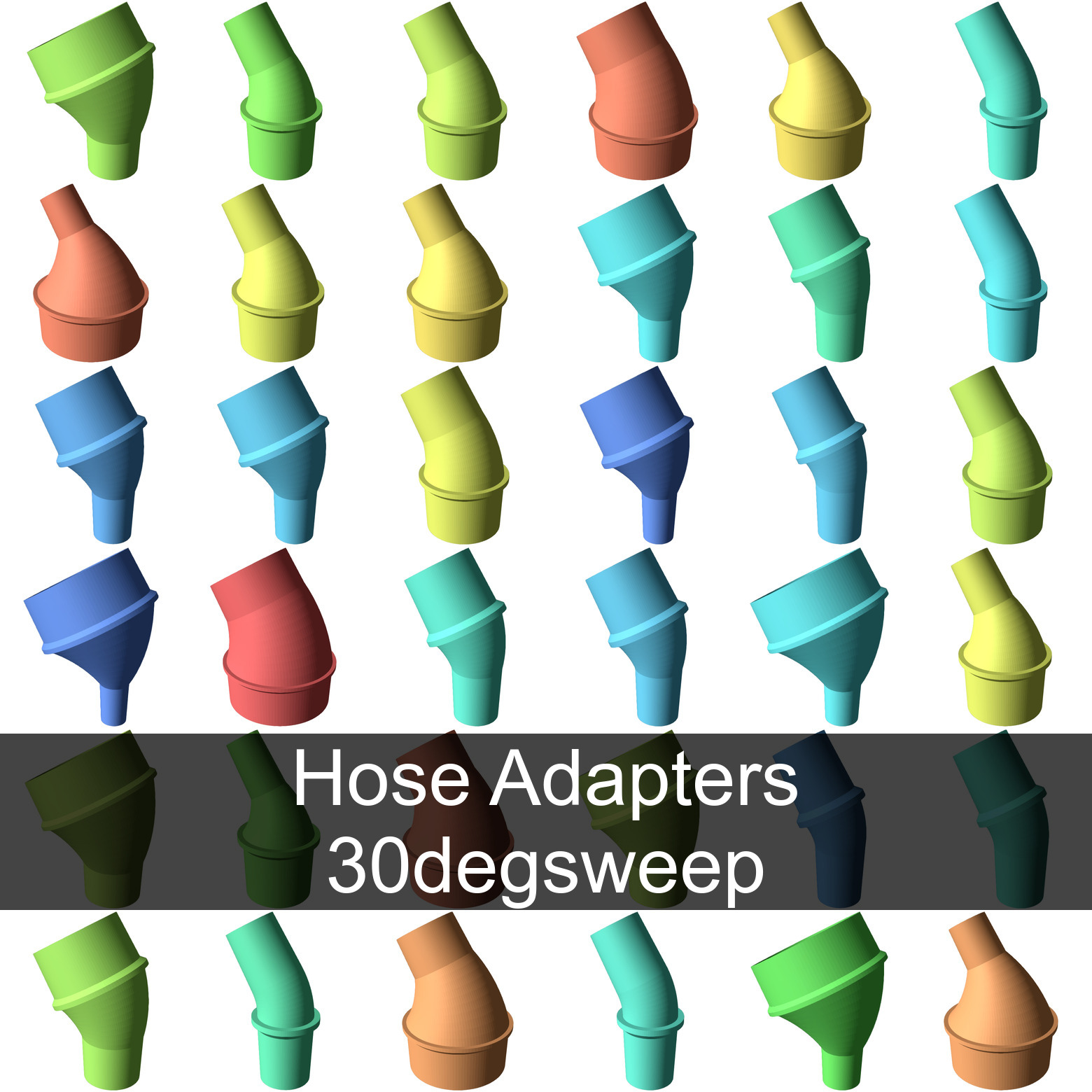 30° tapered elbow vacuum hose adapters