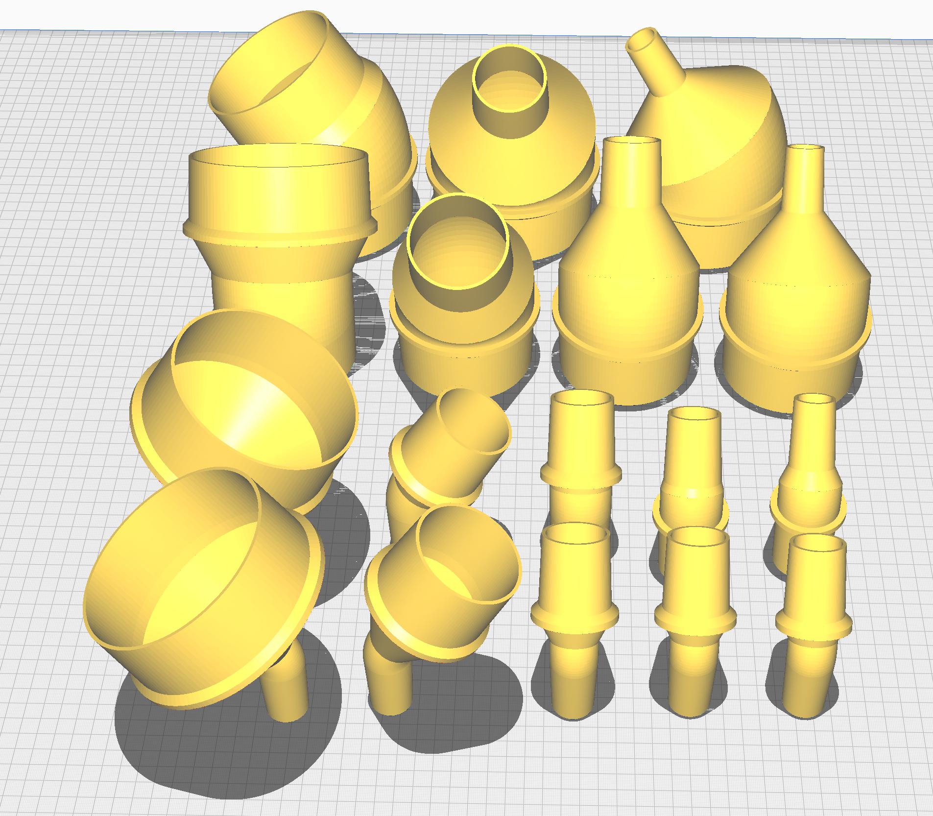 30° elbow vacuum hose adapters