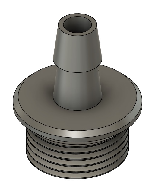 Hose barb for small aquarium pump