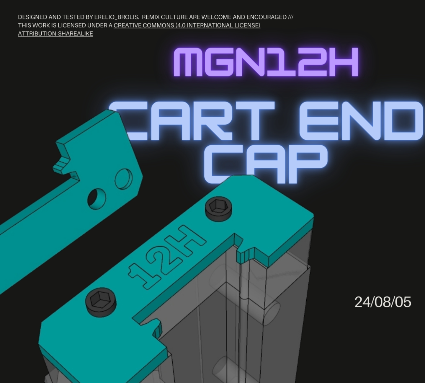 MGN12H cart end cap (26.60 x 9.50)