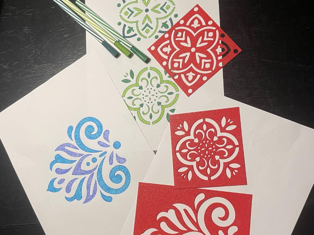 Mandala drawing templates