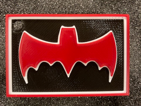 60s Batsignal keychain