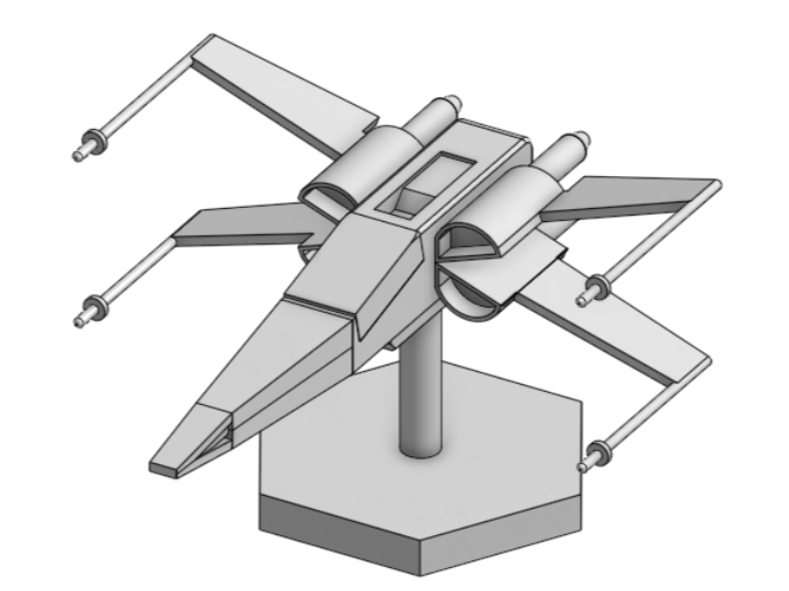 X wing from Star Wars