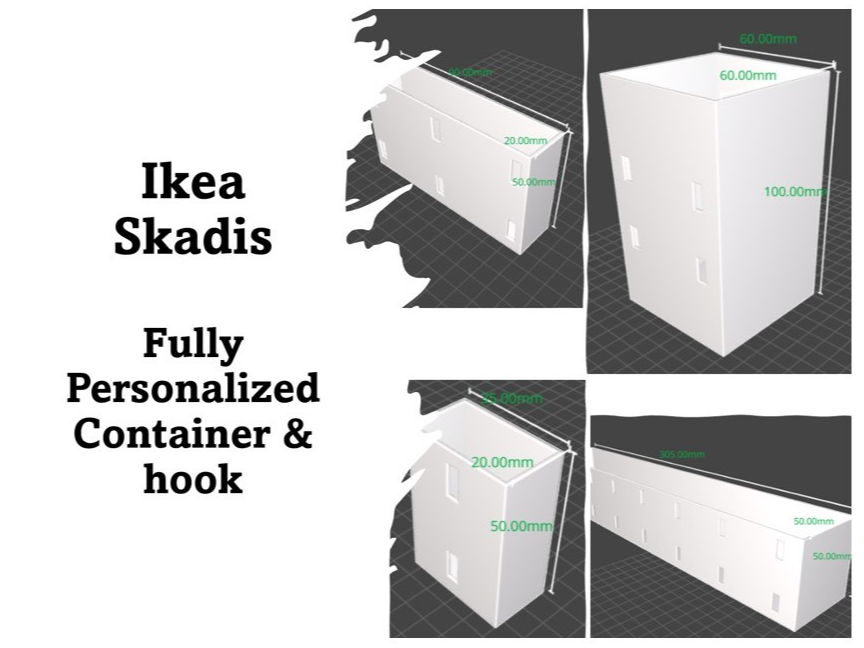 Fully Parametric IKEA Skadis Storage Solution
