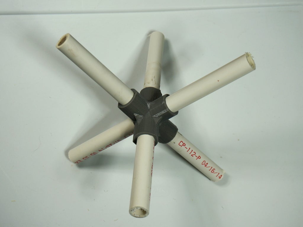 5-Way Cross & 6-Way Cross, 1/2" PVC Pipe Fitting