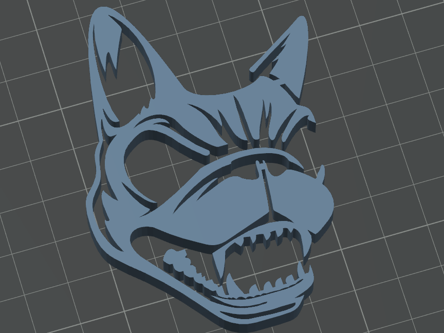 Download Dog Extruded Face