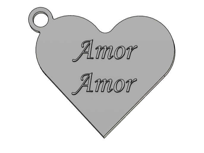 amor amor personalised keychain