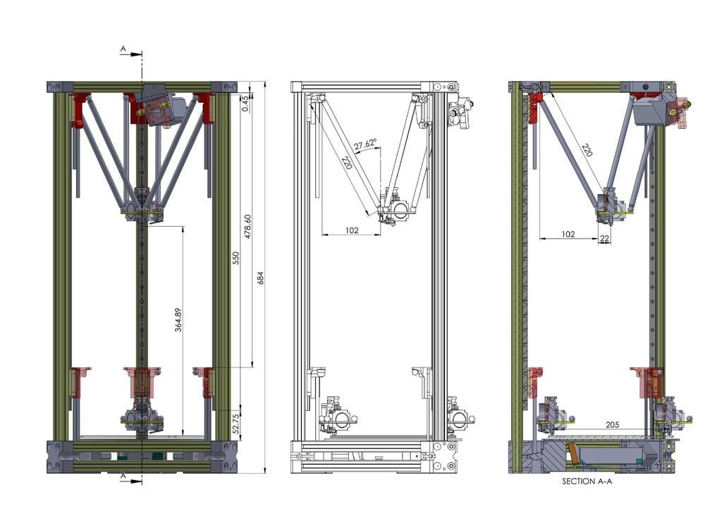 Decem Delta Printer by 2020 and MGN9/12H rail