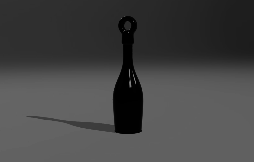 Wine bottle keychain