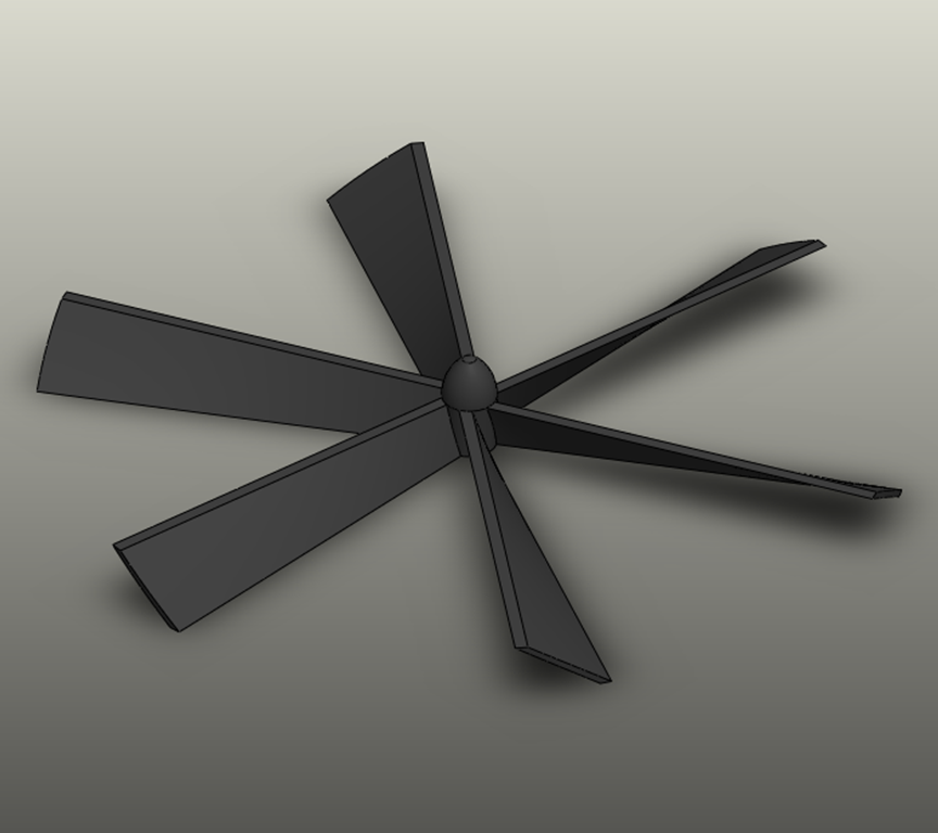 Vertical wind turbine - 6 blades