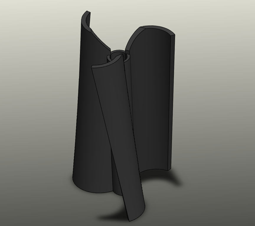 Horizonal wind turbine - 3 blades