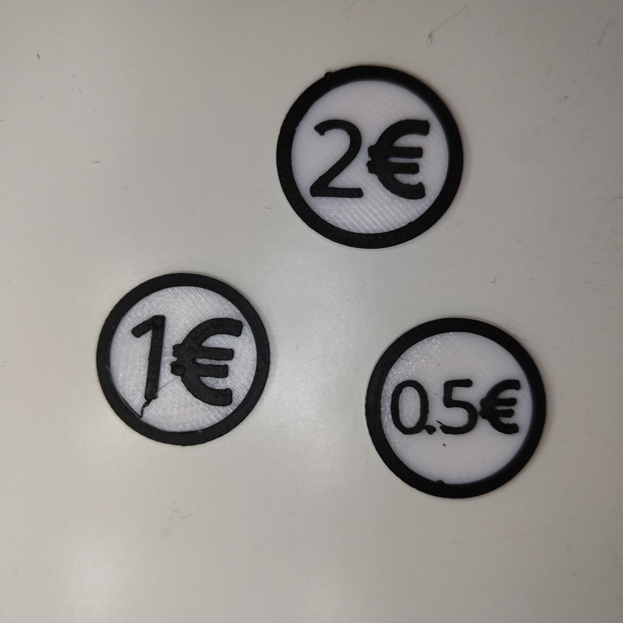 Euro coins model for shopping carts