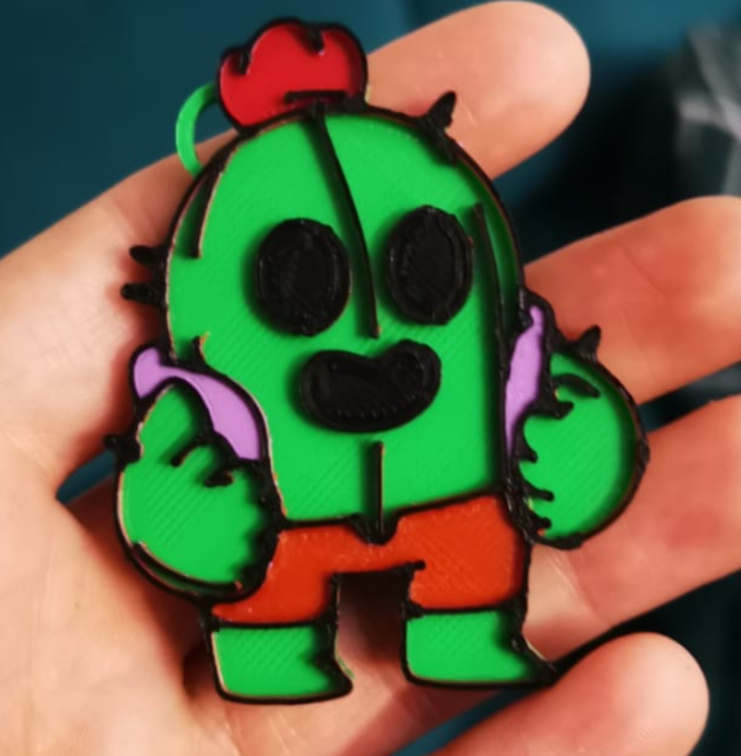 Spike brawl stars keychain and magnet