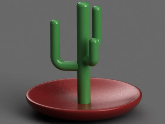 Cactus Ring and Jewelry Holder