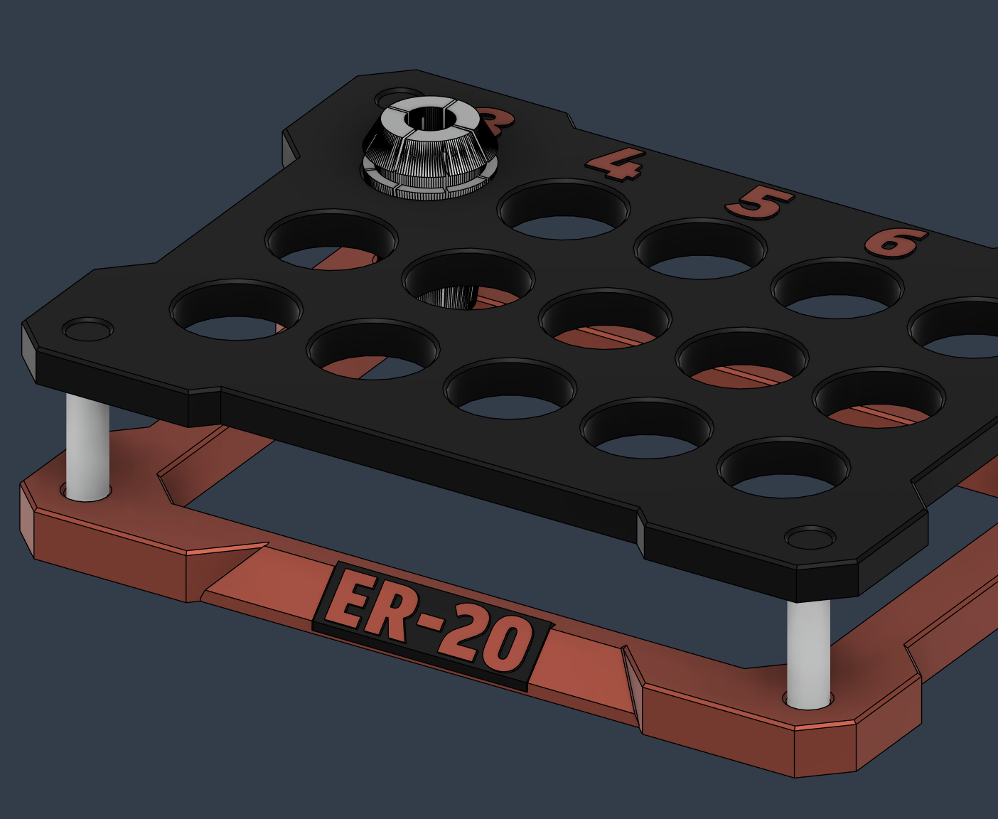 ER Collet Rack ER20 3mm-8mm x3 CNC Tool ER20 Clamp