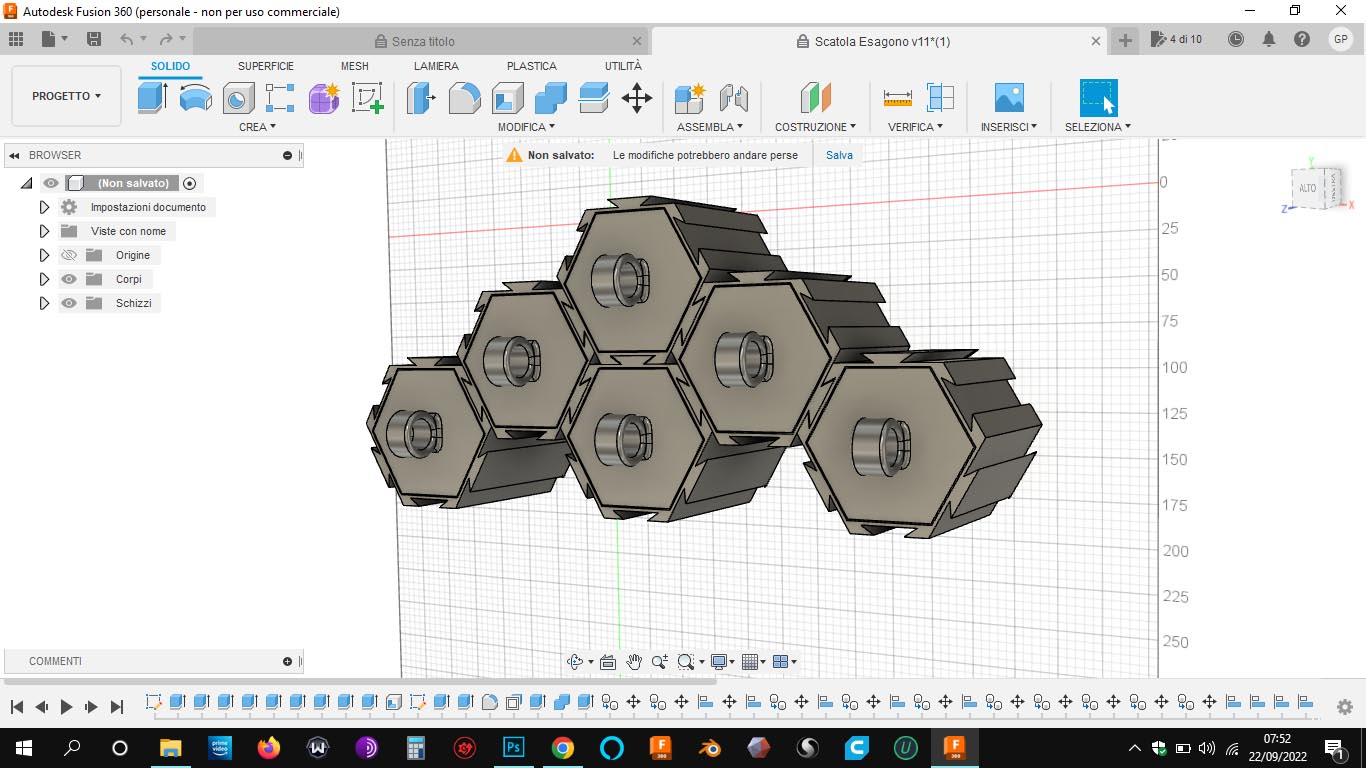Interlocking hexagonal drawers