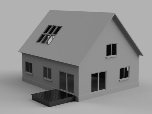 H0 1:87 Modular Modern House - PrintFlat