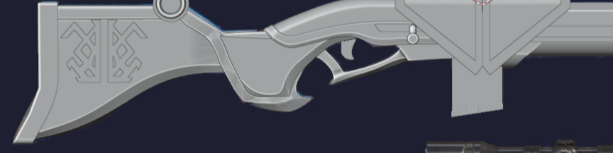 CAITLYN ARCANE SHOTGUN GUN 3D MODEL