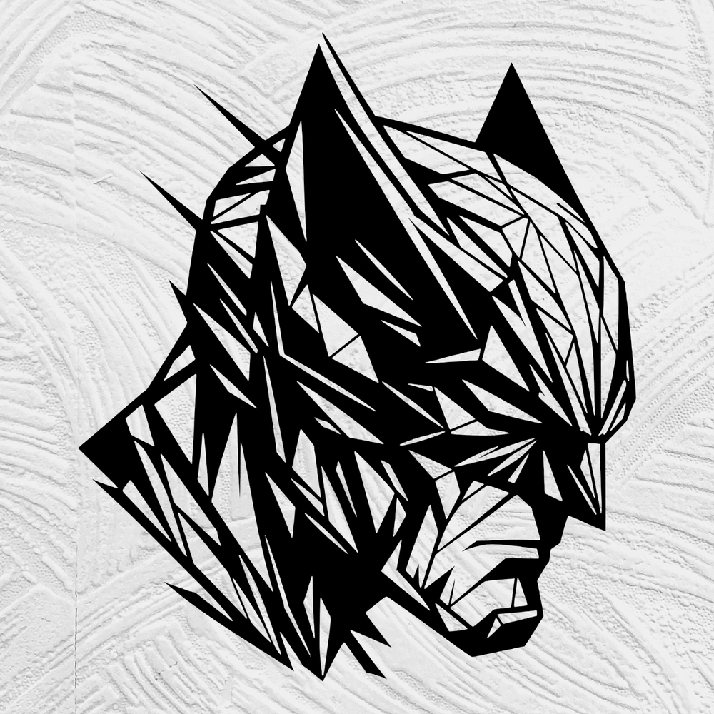 wolverine face low poly Art