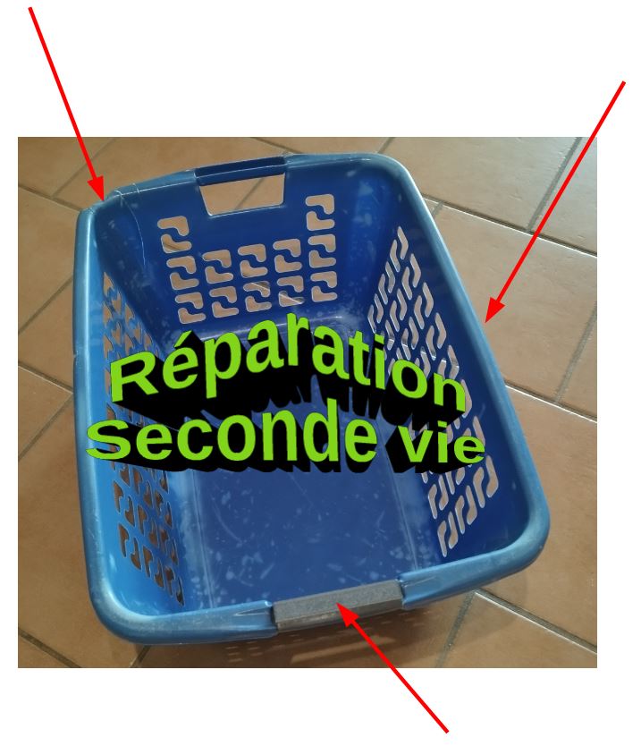 Pièces réparation panier à linge 45L Rubbermaid