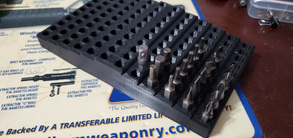 120 piece 1/4" screwdriver bit tray
