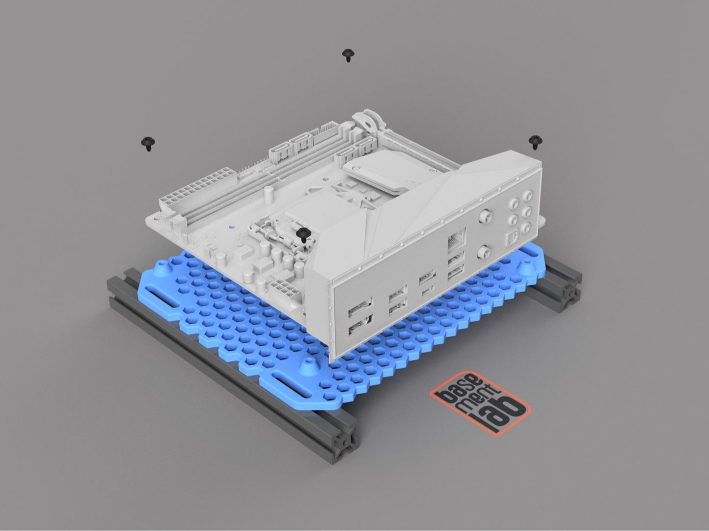 Mini-ITX Motherboard Stand HoneyComb Design