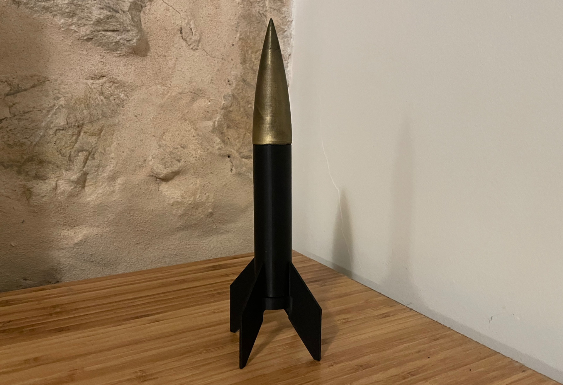 Fully 3D printed screw-on rocket