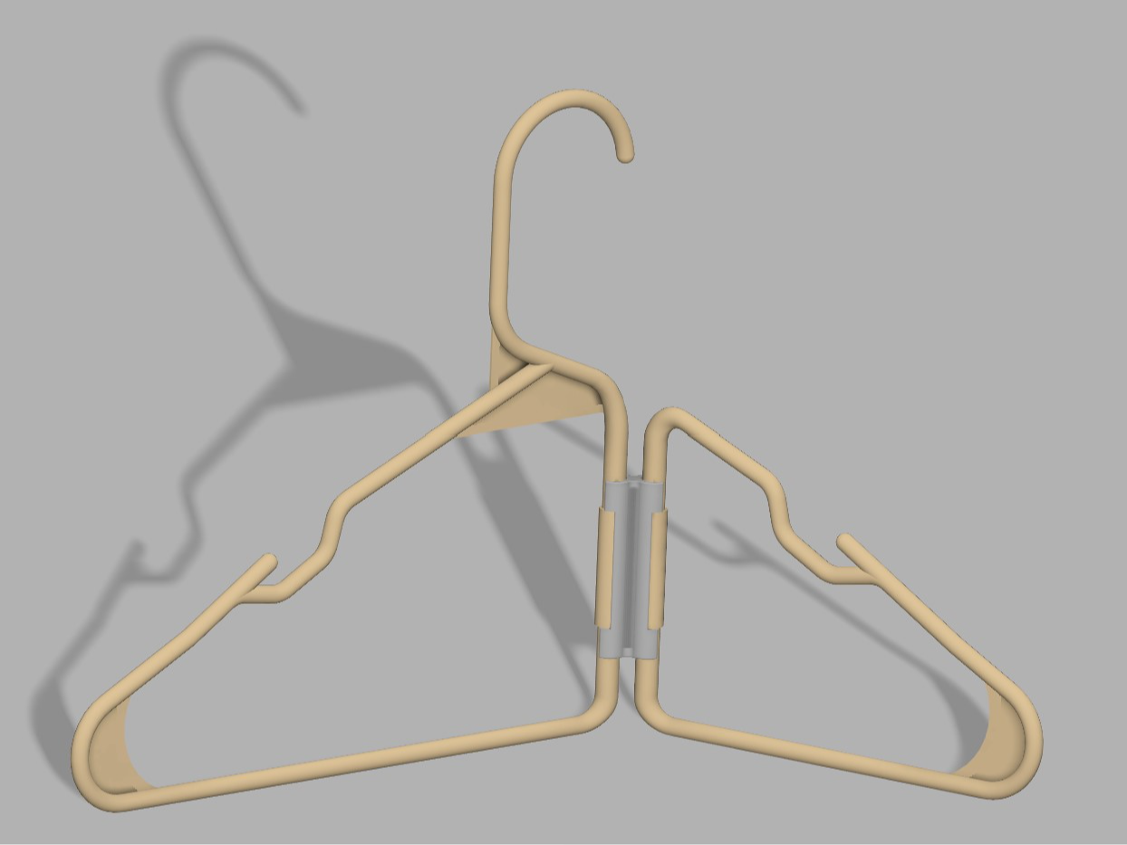 Hinged coat hanger