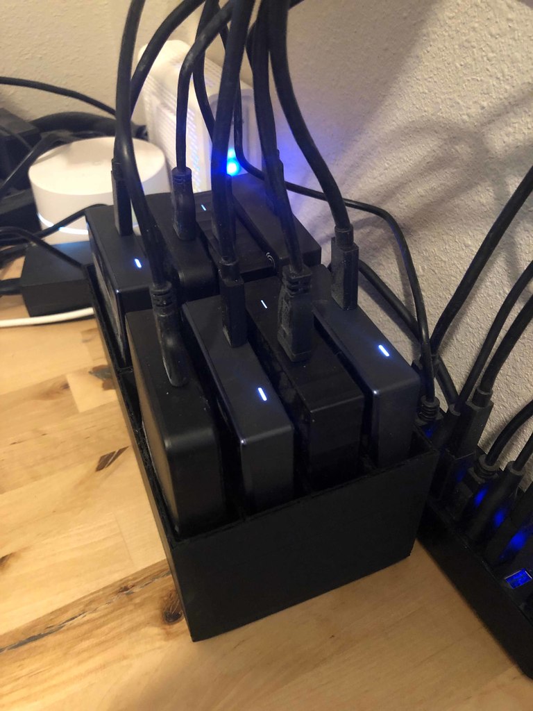 A Hard Drive Holder With Eight Spots