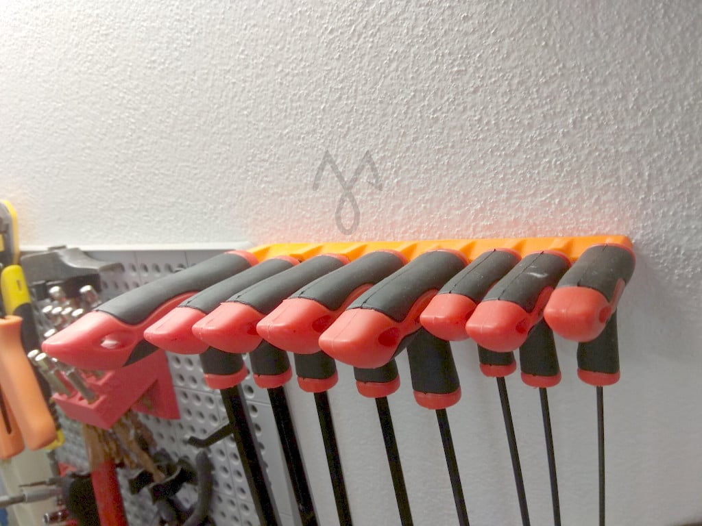 Wall Mount Hex (Allen) Key Rack (10>2mm)